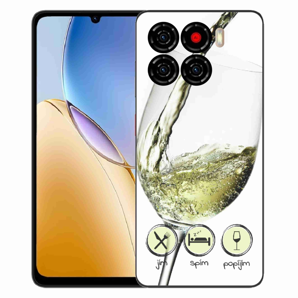 Gélový kryt mmCase na ZTE Blade A56 - pohár vína bielej