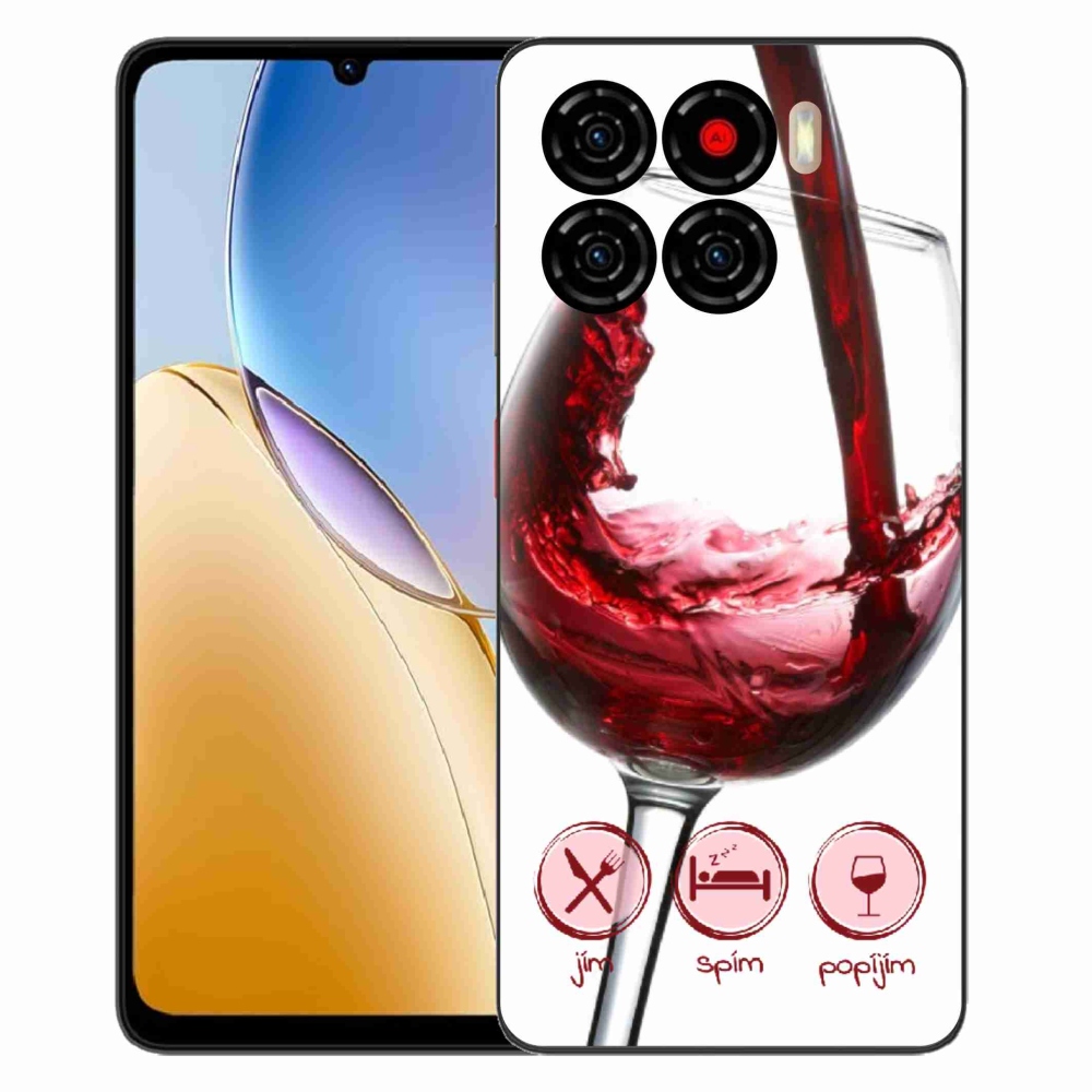 Gélový kryt mmCase na ZTE Blade A56 - pohár vína červené