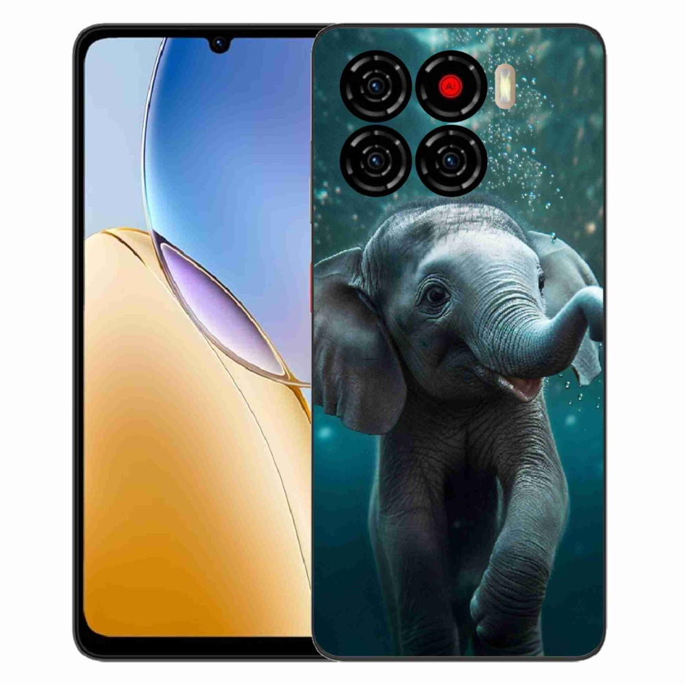 Gélový kryt mmCase na ZTE Blade A56 - sloník pod vodou