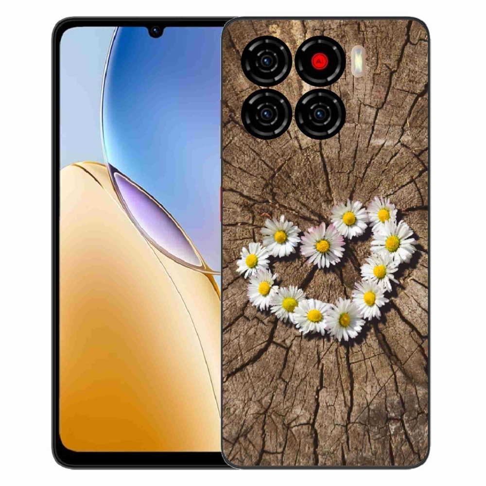 Gélový kryt mmCase na ZTE Blade A56 - srdce z margaréty