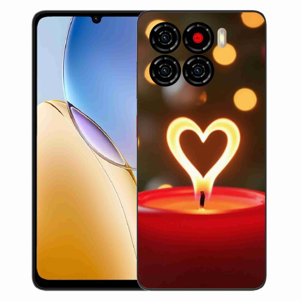 Gélový kryt mmCase na ZTE Blade A56 - srdce z plameňa