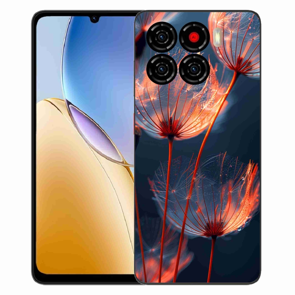 Gélový kryt mmCase na ZTE Blade A56 - svetielkujúce páperie