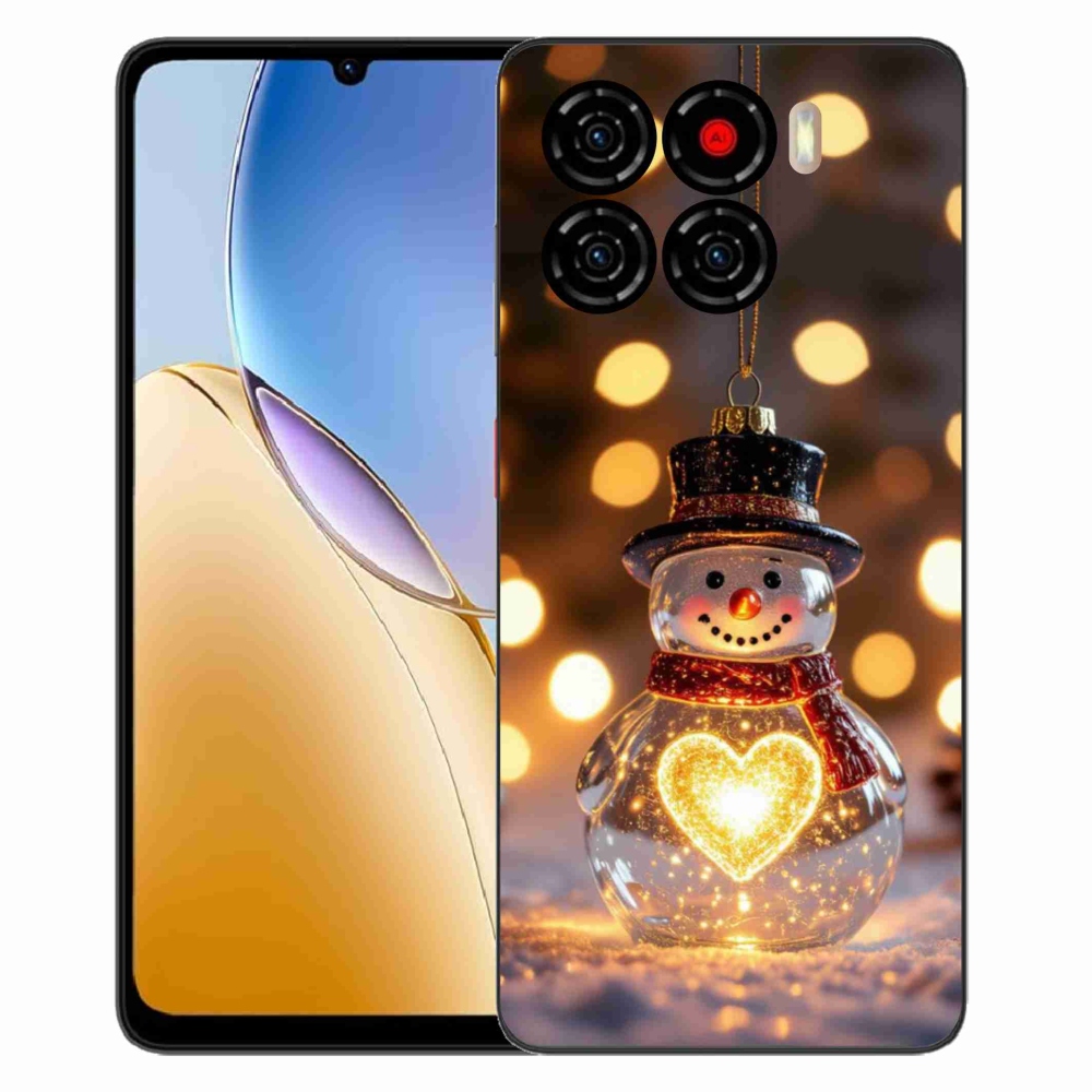 Gélový kryt mmCase na ZTE Blade A56 - svietiaci vianočný snehuliak
