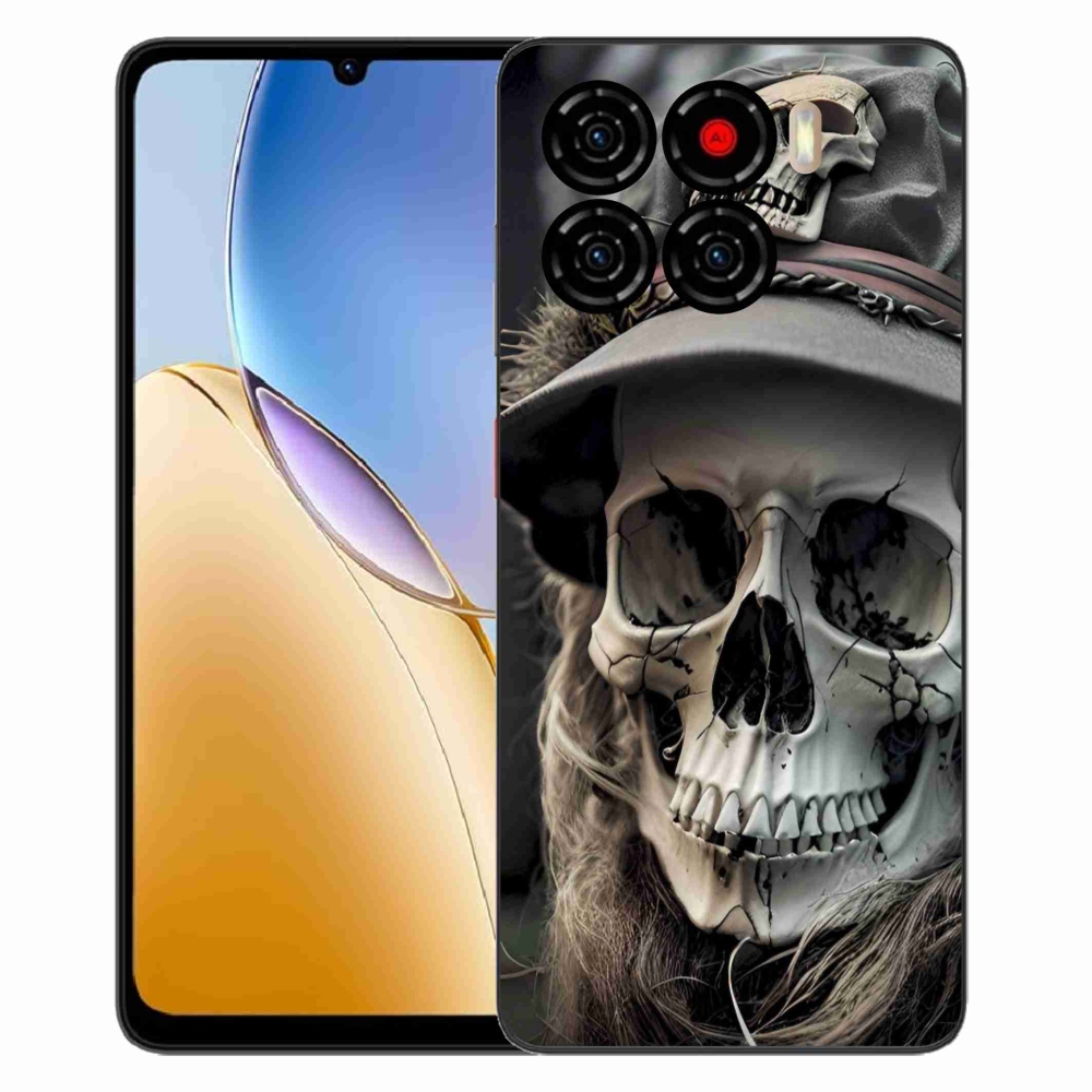 Gélový kryt mmCase na ZTE Blade A56 - temná lebka
