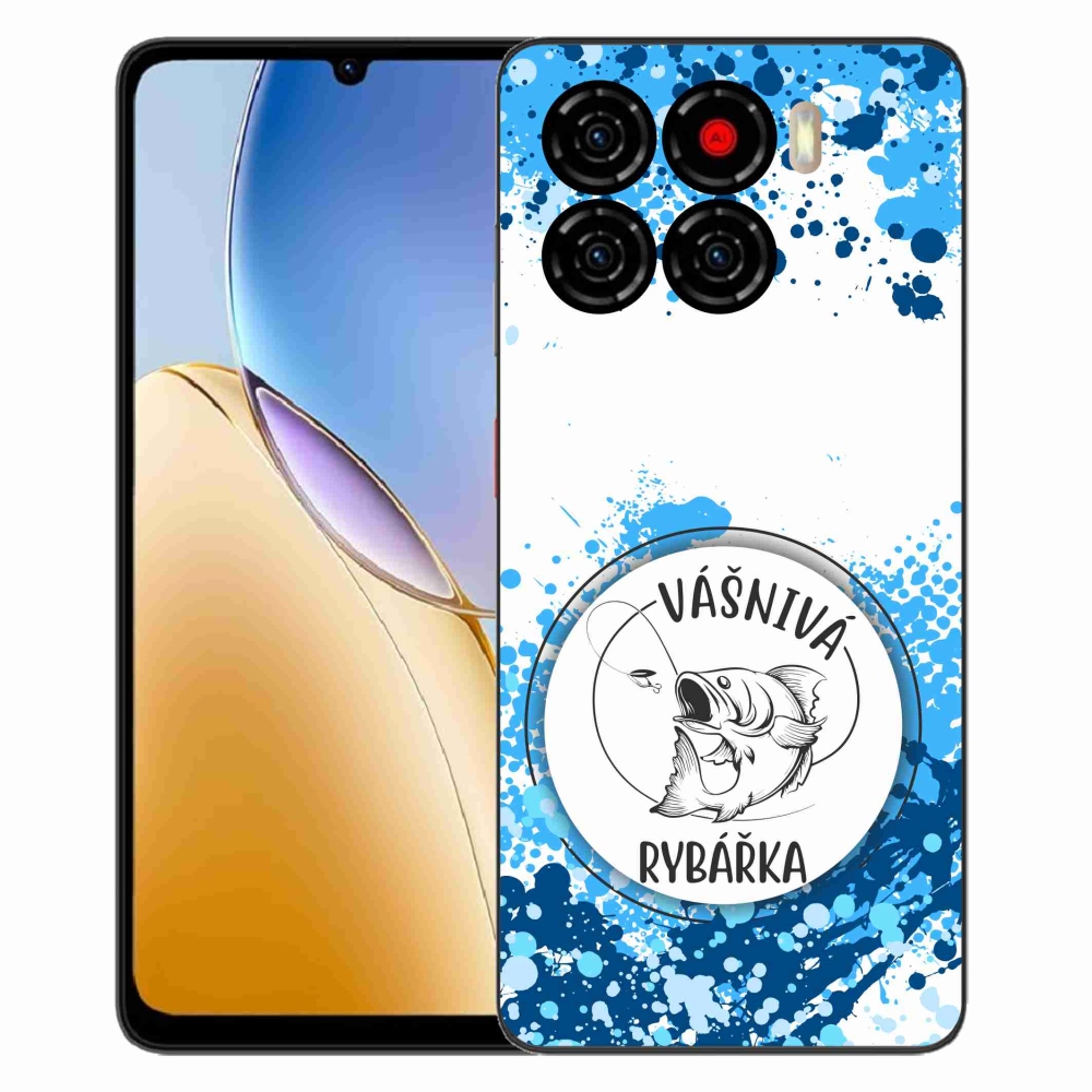 Gélový kryt mmCase na ZTE Blade A56 - vášnivá rybárka biele pozadie