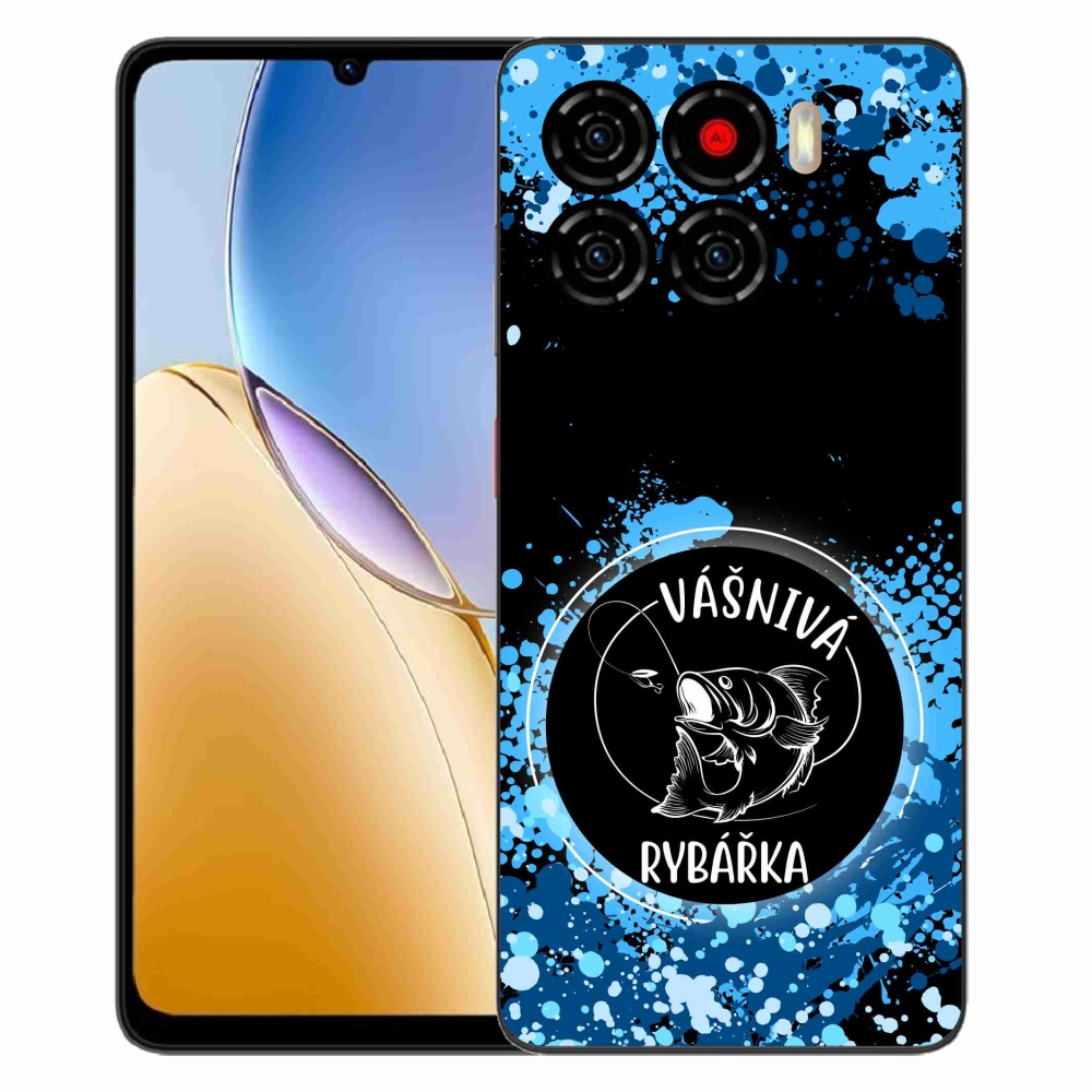 Gélový kryt mmCase na ZTE Blade A56 - vášnivá rybárka čierne pozadie