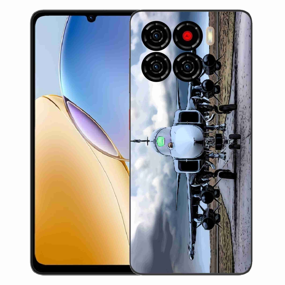Gélový kryt mmCase na ZTE Blade A56 - vojenské lietadlo