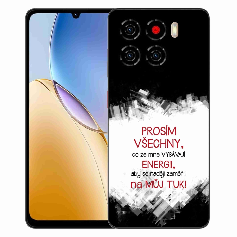 Gélový kryt mmCase na ZTE Blade A56 - vtipný text 1 červený