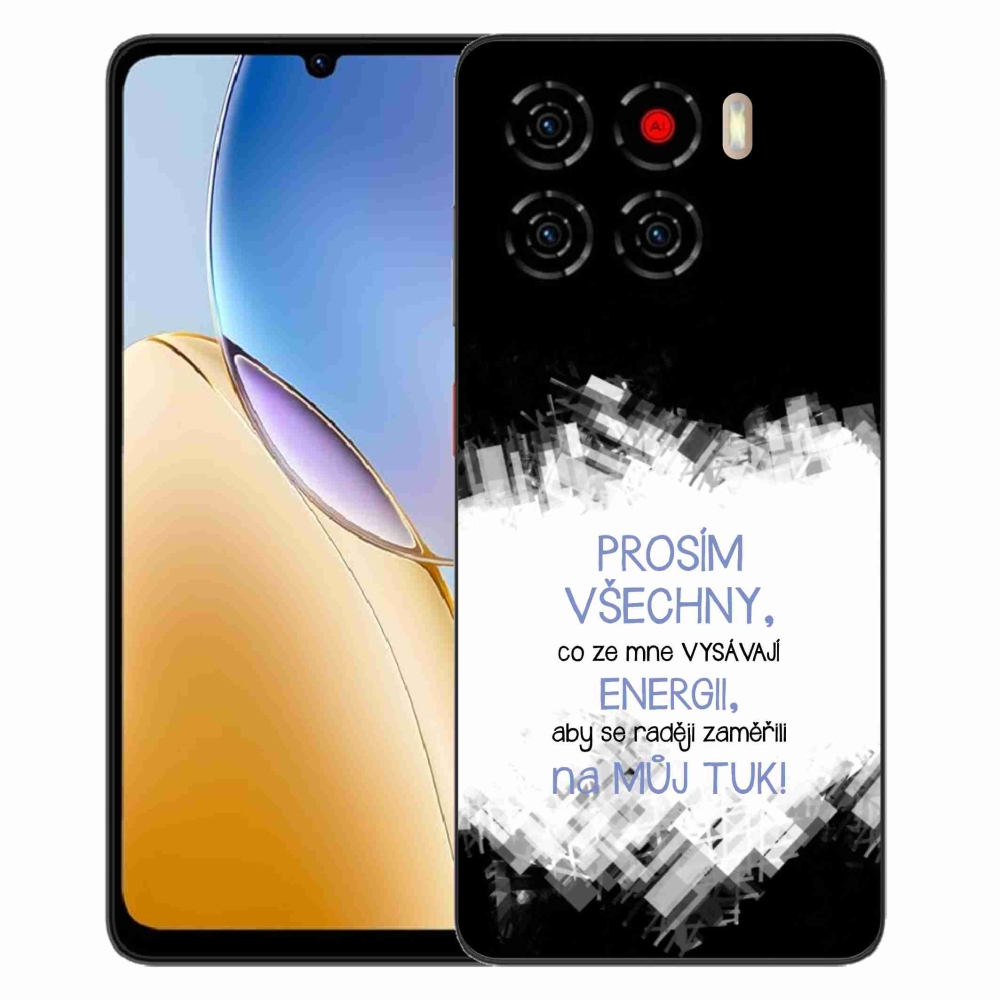 Gélový kryt mmCase na ZTE Blade A56 - vtipný text 1 modrý