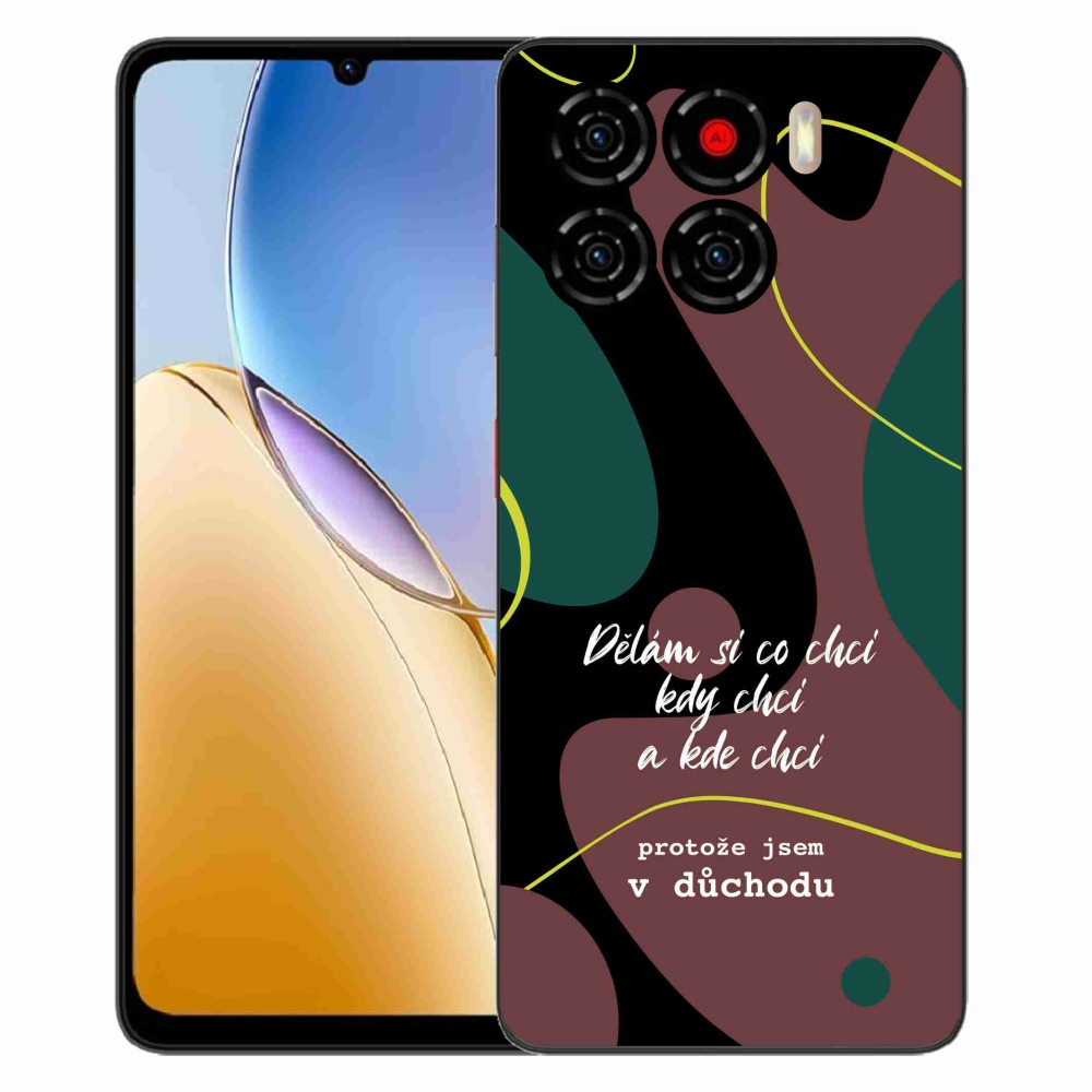 Gélový kryt mmCase na ZTE Blade A56 - vtipný text 10 čierne pozadie