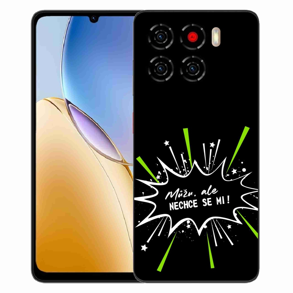 Gélový kryt mmCase na ZTE Blade A56 - vtipný text 11 čierne pozadie