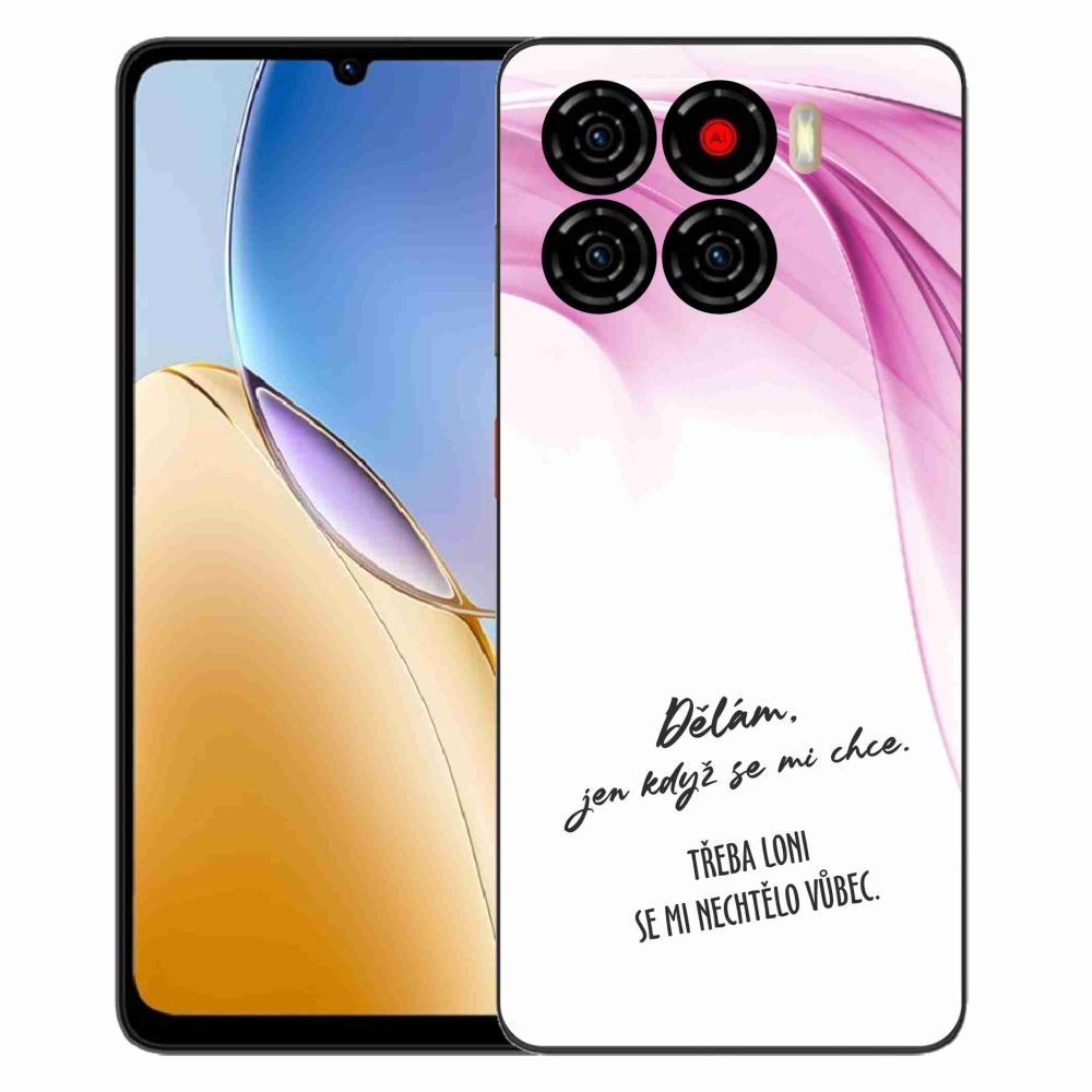 Gélový kryt mmCase na ZTE Blade A56 - vtipný text 12 biele pozadie