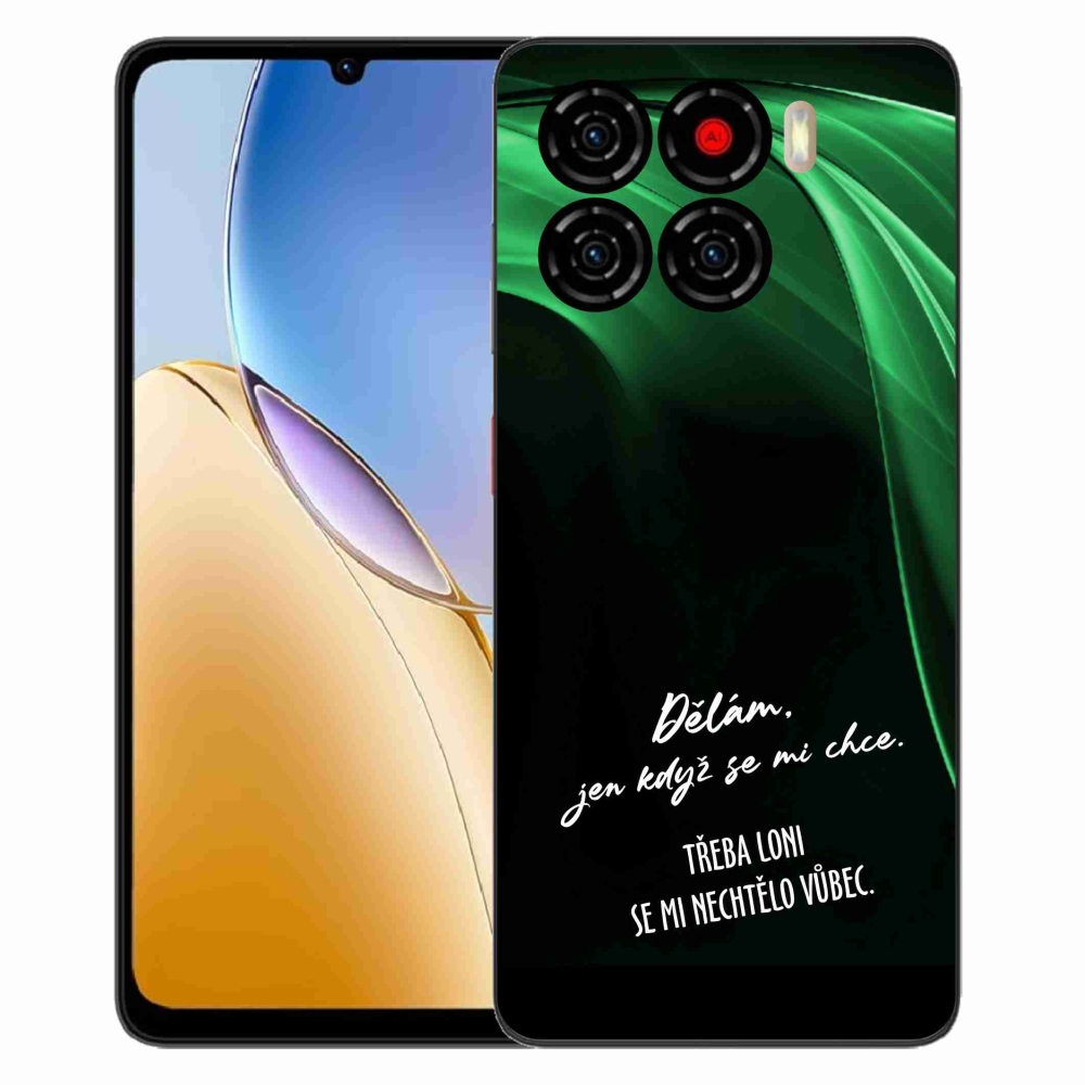 Gélový kryt mmCase na ZTE Blade A56 - vtipný text 12 čierne pozadie