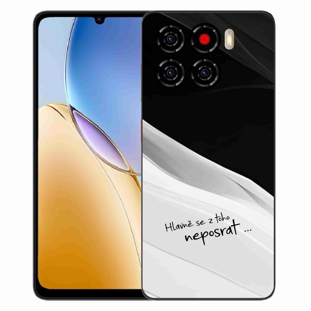 Gélový kryt mmCase na ZTE Blade A56 - vtipný text 13 bieločierne pozadie