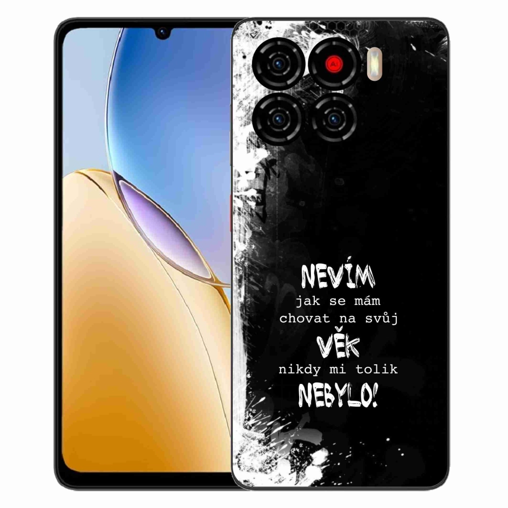 Gélový kryt mmCase na ZTE Blade A56 - vtipný text 14 čierne pozadie