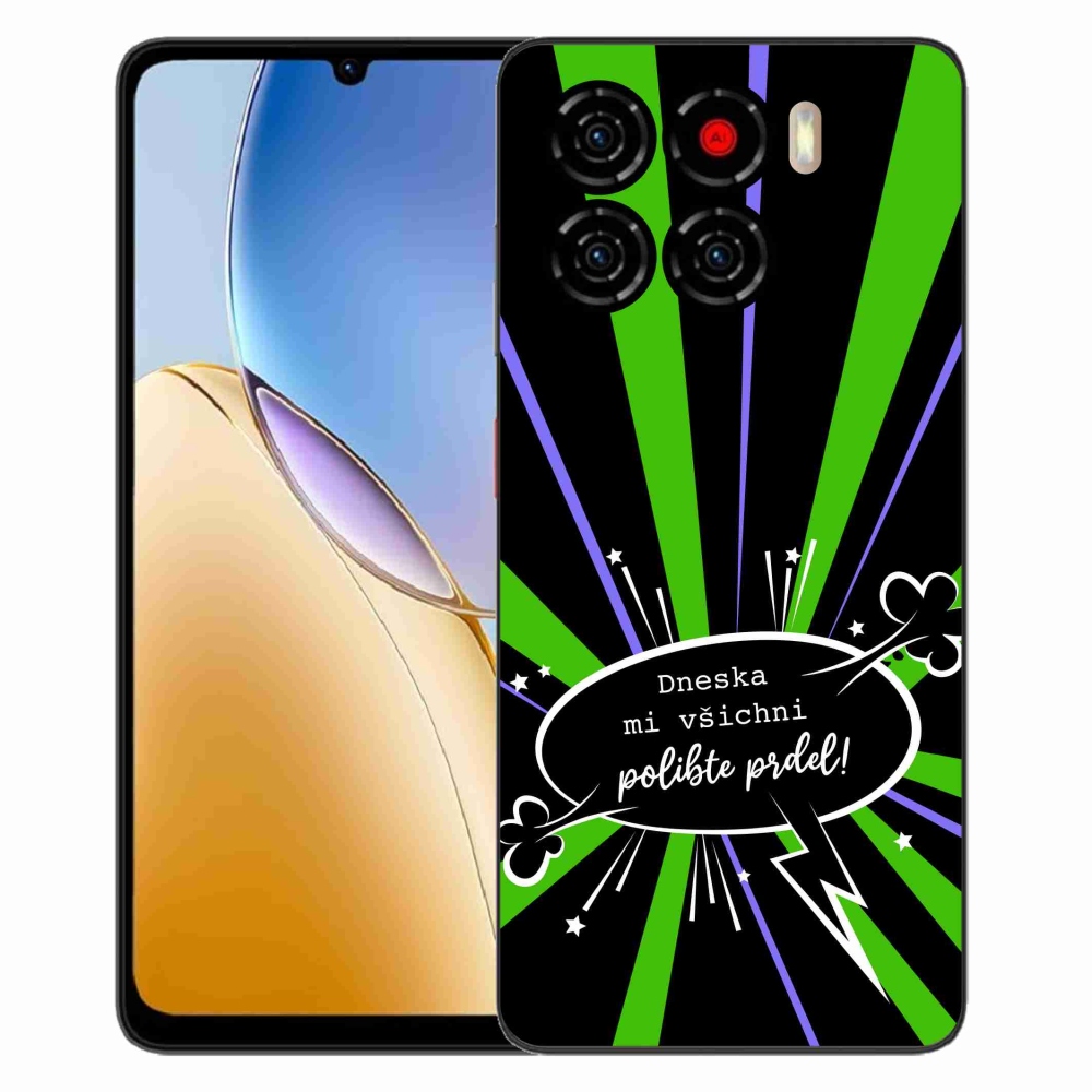 Gélový kryt mmCase na ZTE Blade A56 - vtipný text 15 čierne pozadie