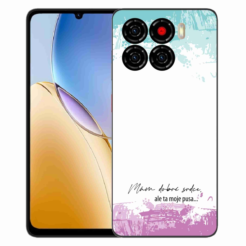 Gélový kryt mmCase na ZTE Blade A56 - vtipný text 3 biele pozadie
