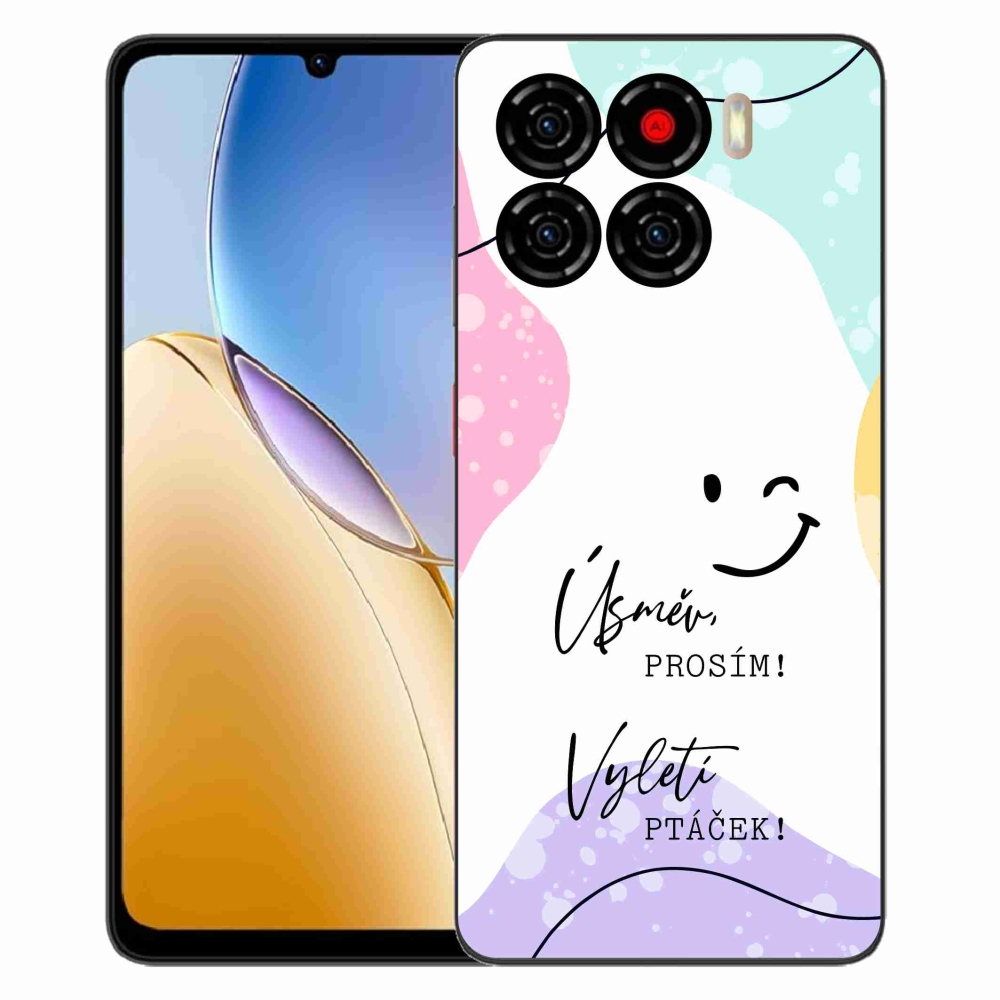 Gélový kryt mmCase na ZTE Blade A56 - vtipný text 4 biele pozadie
