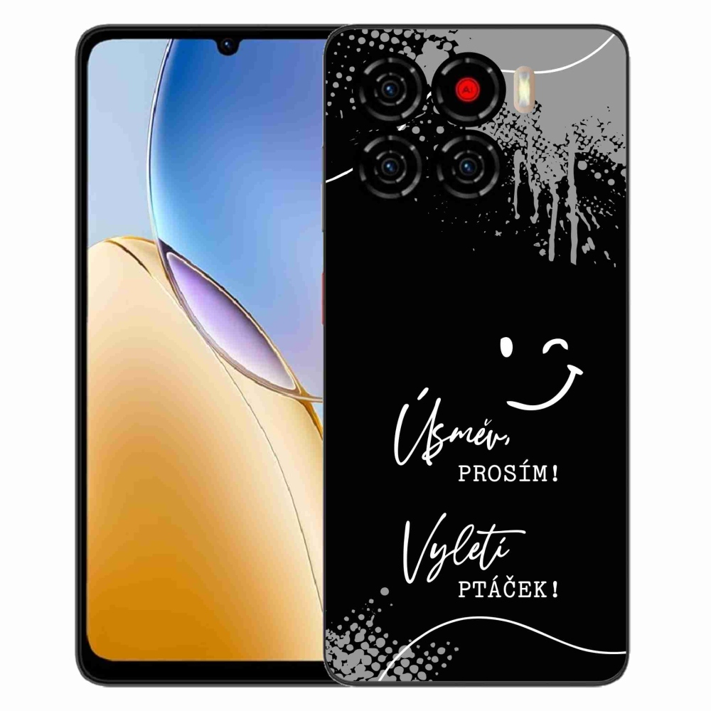 Gélový kryt mmCase na ZTE Blade A56 - vtipný text 4 čierne pozadie