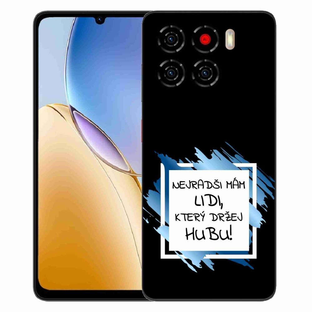 Gélový kryt mmCase na ZTE Blade A56 - vtipný text 7 bieločierne pozadie