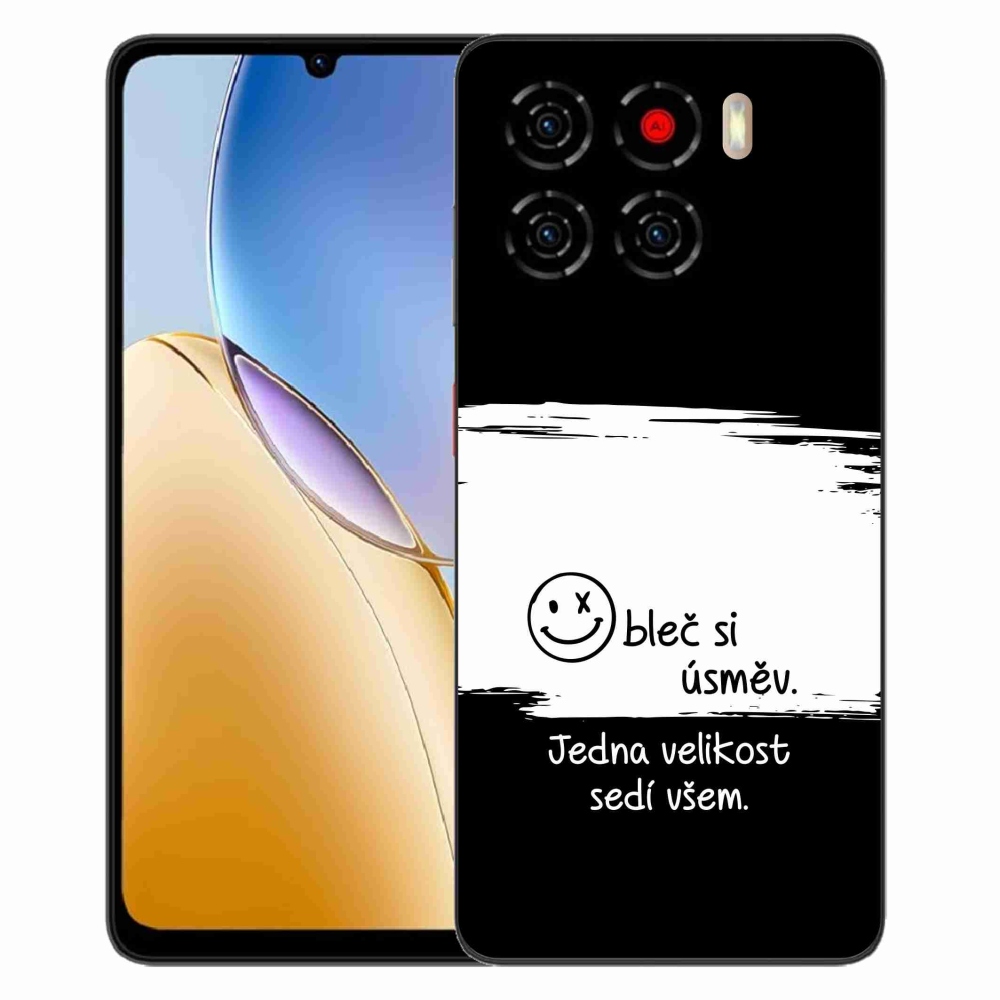 Gélový kryt mmCase na ZTE Blade A56 - vtipný text 8 bieločierne pozadie