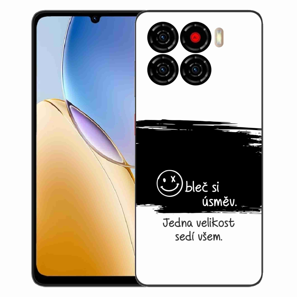Gélový kryt mmCase na ZTE Blade A56 - vtipný text 8 čiernobiele pozadie