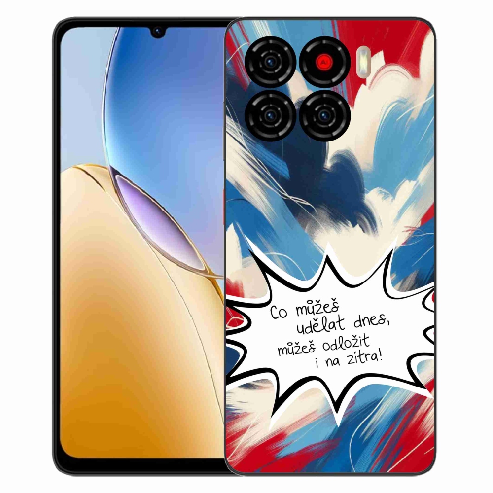 Gélový kryt mmCase na ZTE Blade A56 - vtipný text 9 biele pozadie