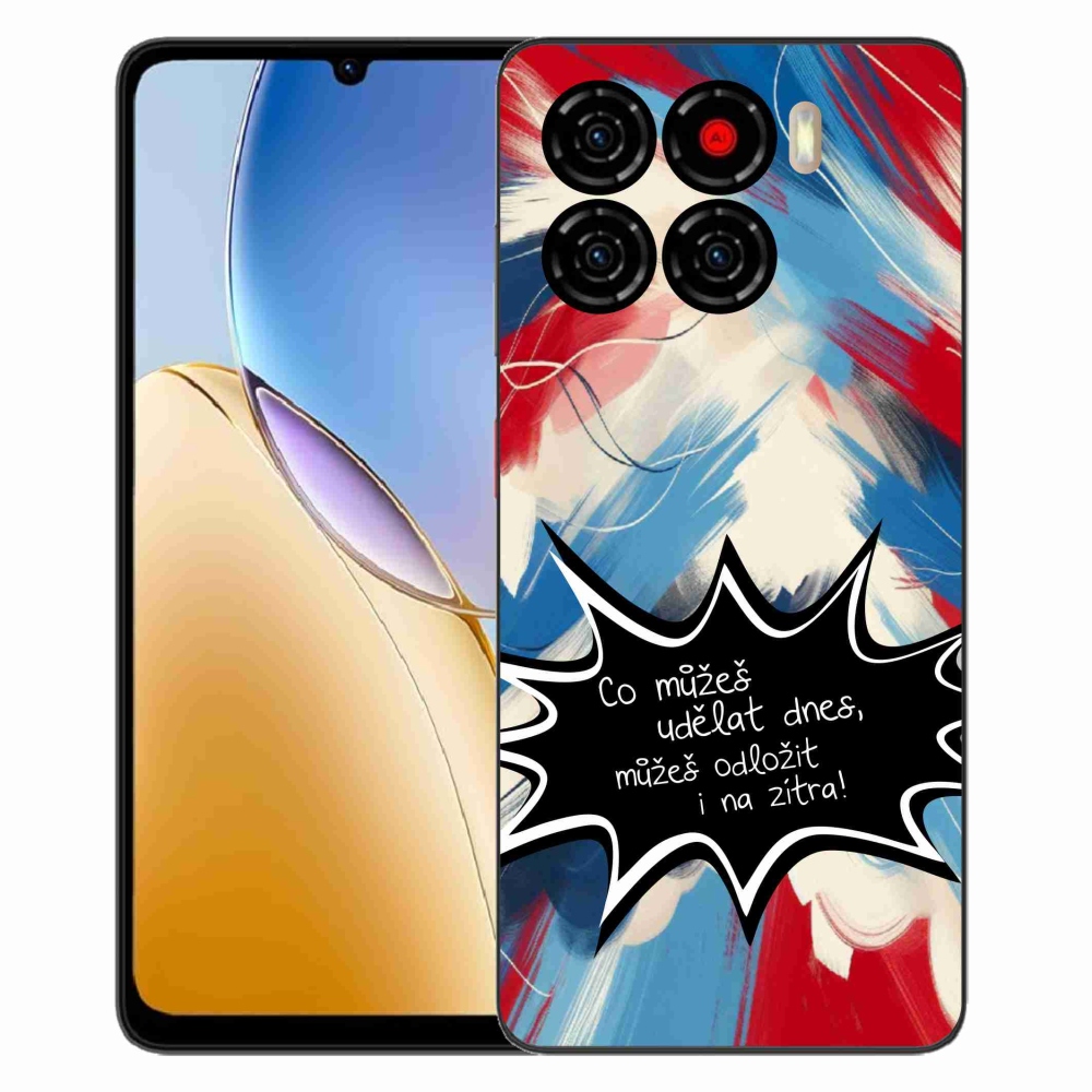 Gélový kryt mmCase na ZTE Blade A56 - vtipný text 9 čierne pozadie