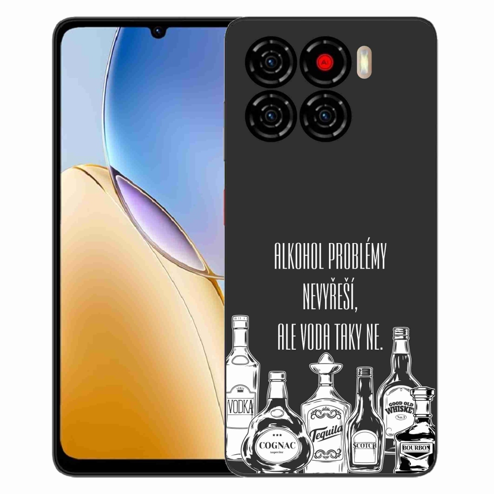 Gélový kryt mmCase na ZTE Blade A56 - vtipný text čierne pozadie