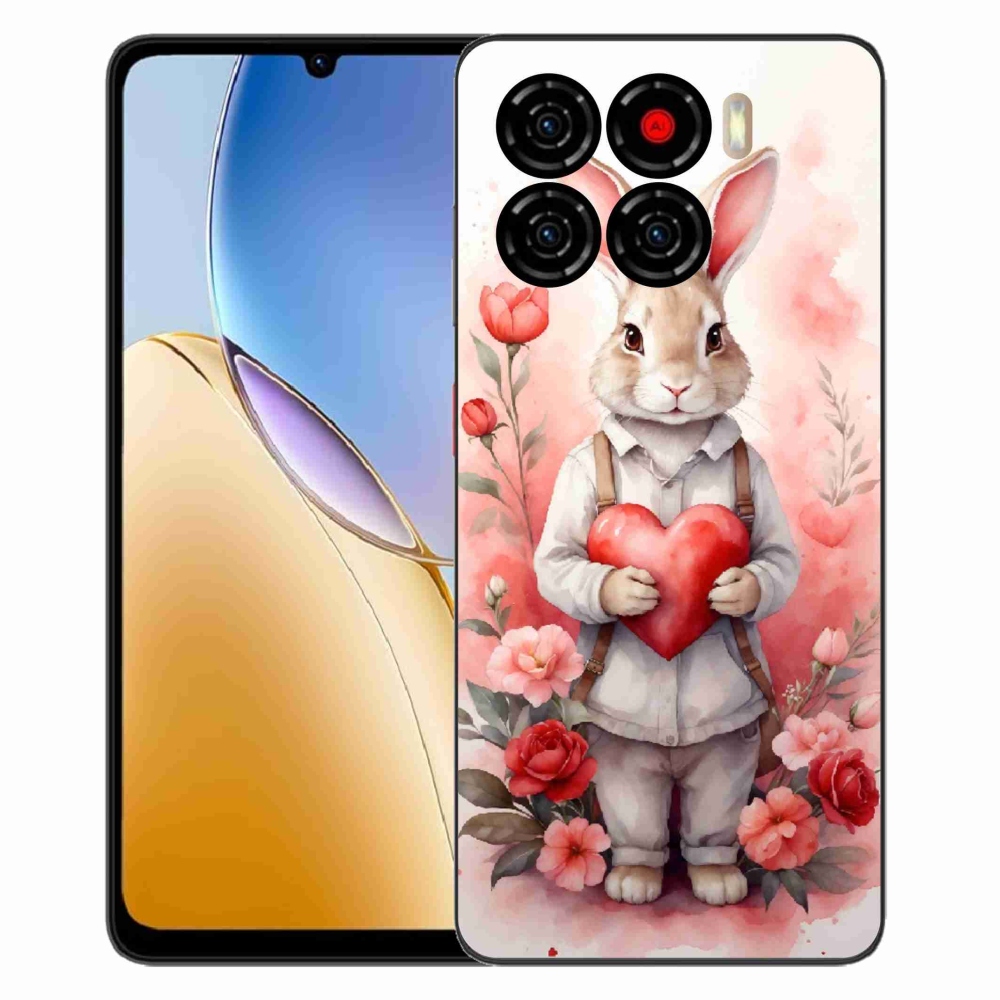Gélový kryt mmCase na ZTE Blade A56 - zajac so srdiečkom