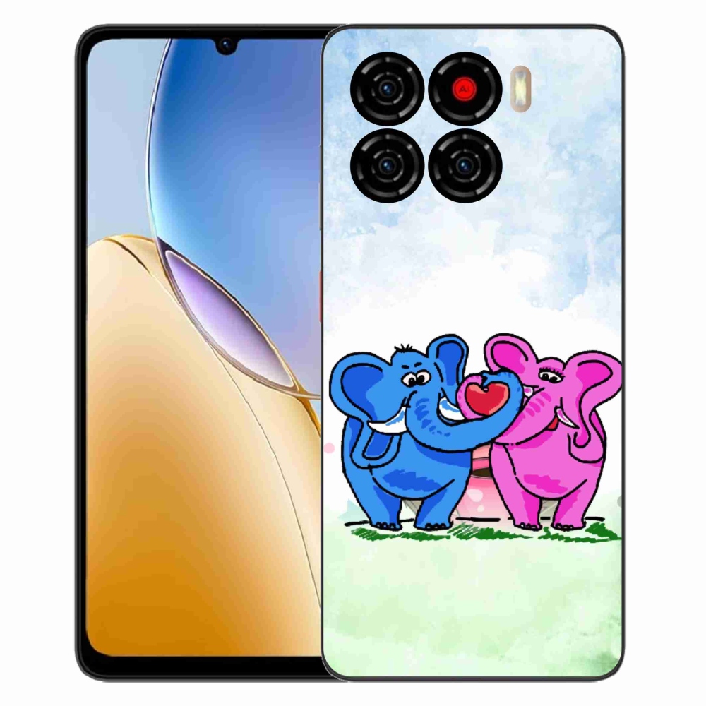 Gélový kryt mmCase na ZTE Blade A56 - zamilovaní slony