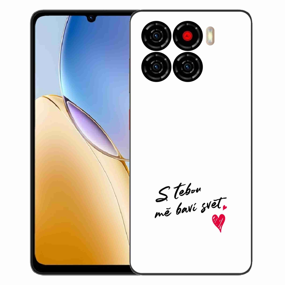 Gélový kryt mmCase na ZTE Blade A56 - zamilovaný text 1 biele pozadie