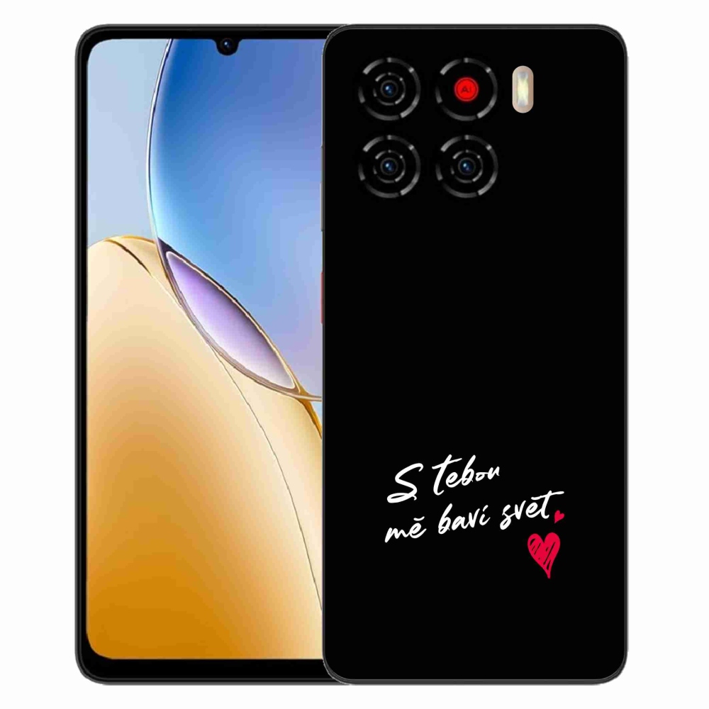 Gélový kryt mmCase na ZTE Blade A56 - zamilovaný text 1 čierne pozadie