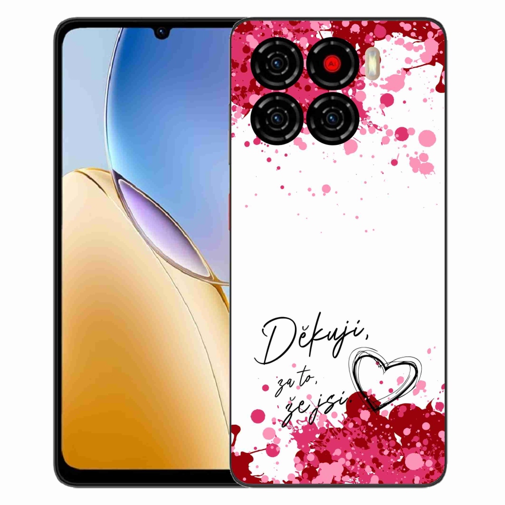Gélový kryt mmCase na ZTE Blade A56 - zamilovaný text 2 biele pozadie