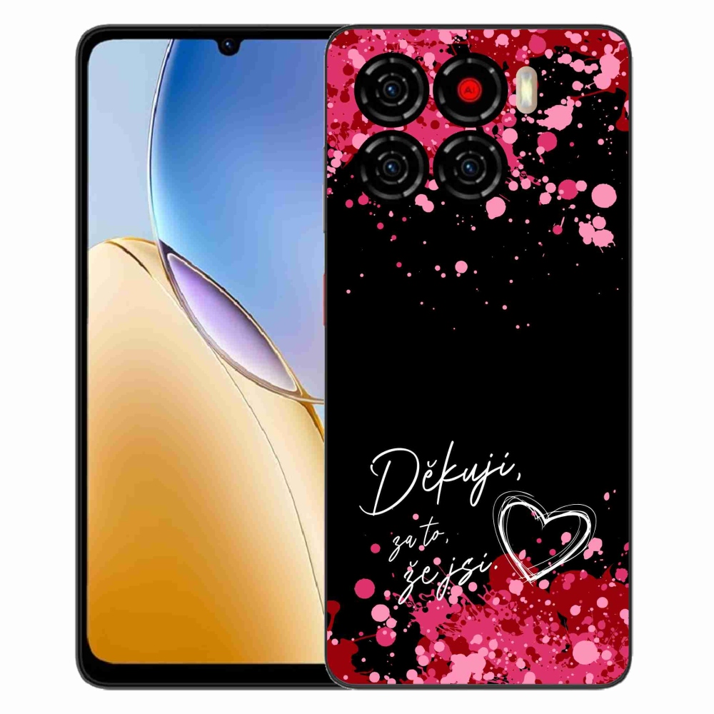 Gélový kryt mmCase na ZTE Blade A56 - zamilovaný text 2 čierne pozadie
