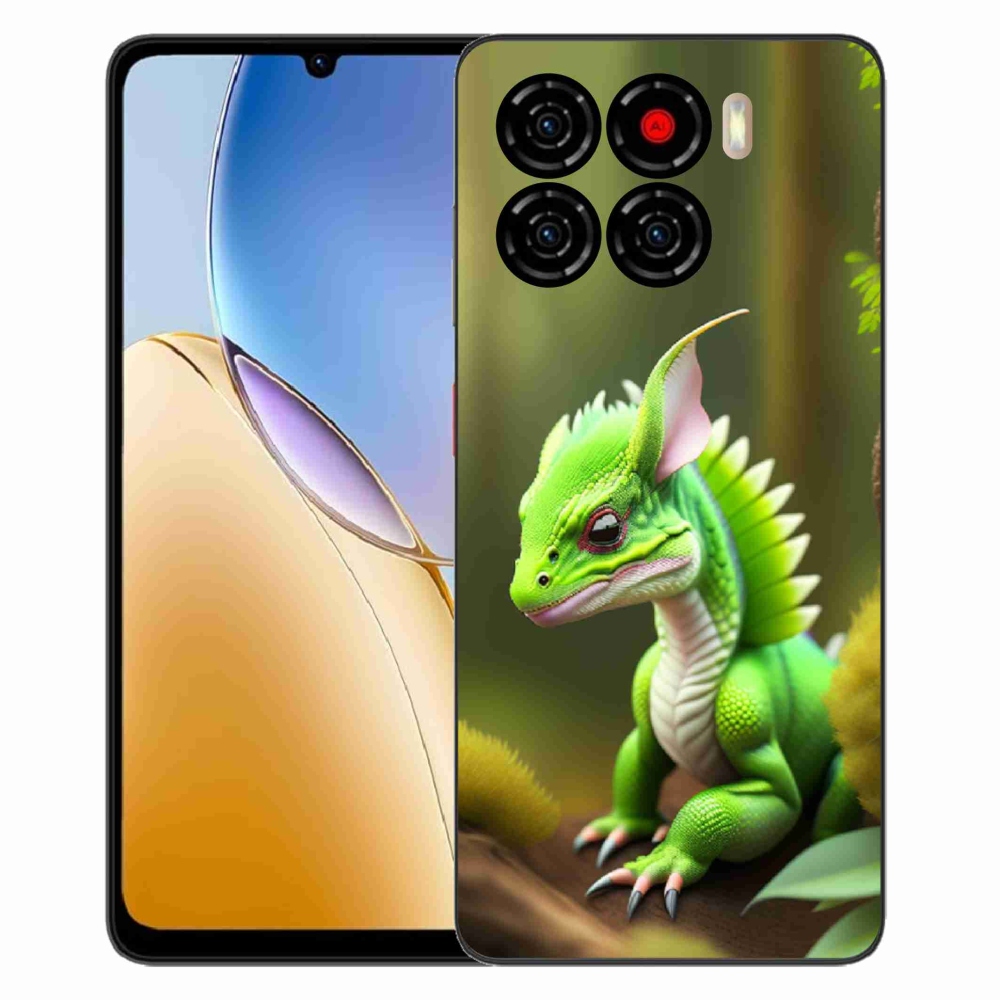 Gélový kryt mmCase na ZTE Blade A56 - zelený dráčik