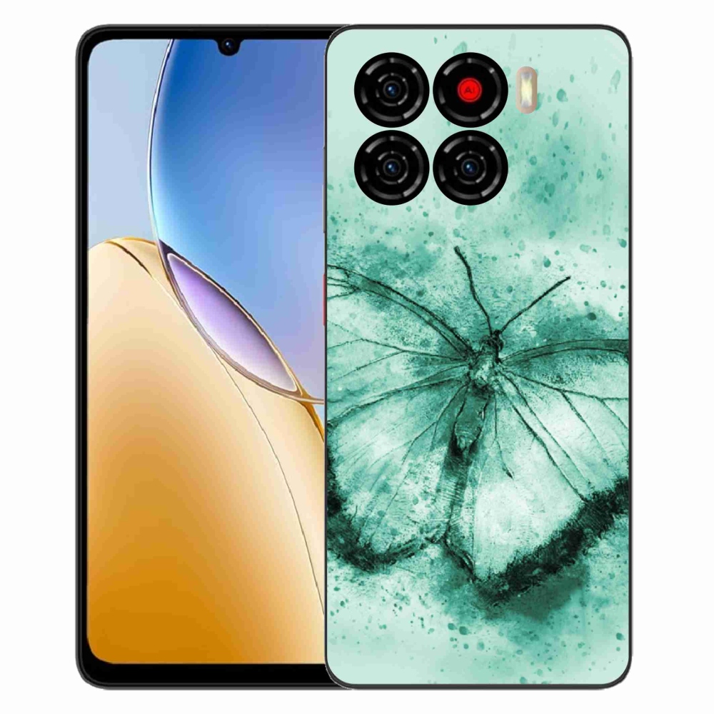 Gélový kryt mmCase na ZTE Blade A56 - zelený motýľ