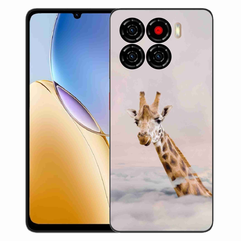Gélový kryt mmCase na ZTE Blade A56 - žirafa v oblakoch