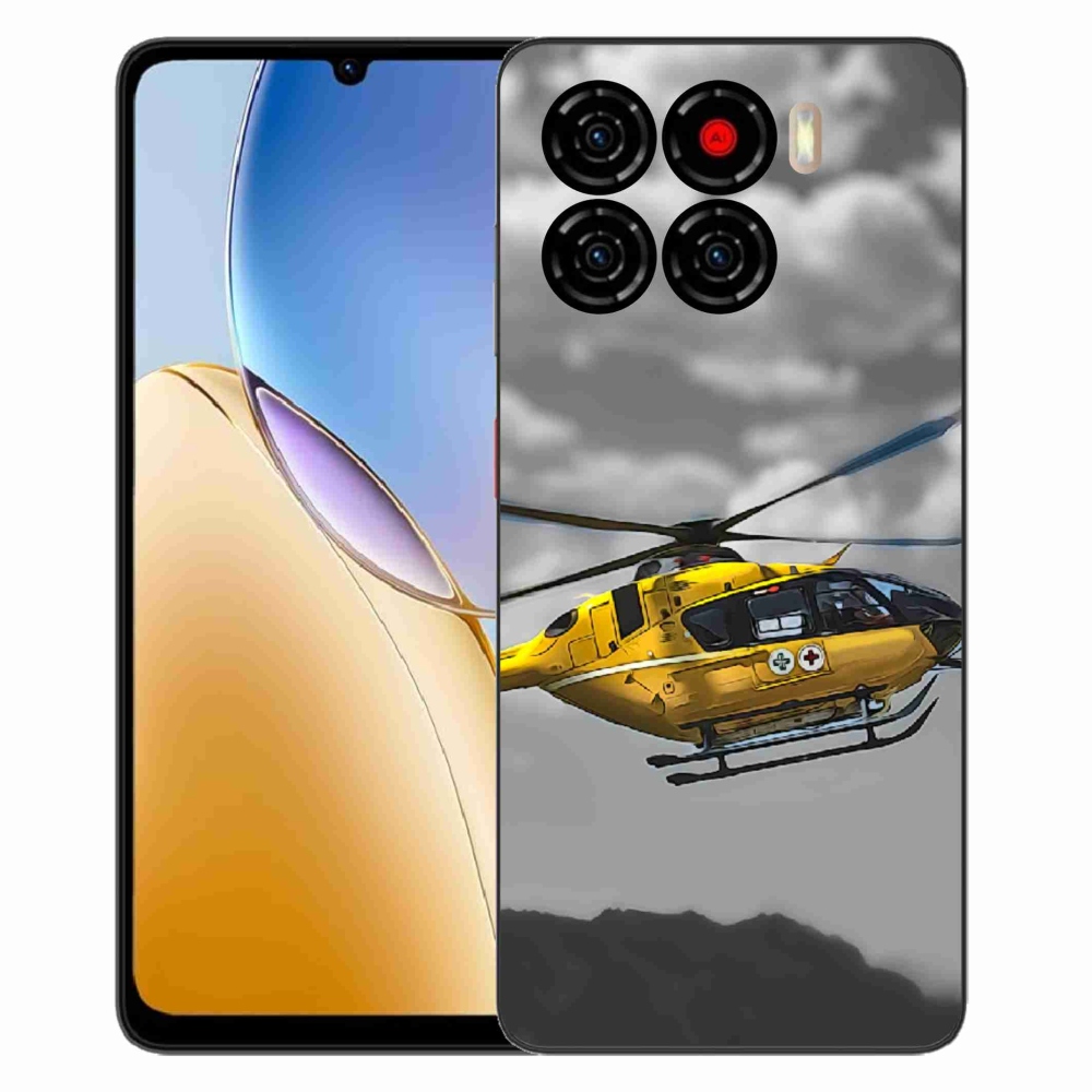Gélový kryt mmCase na ZTE Blade A56 - žltá helikoptéra