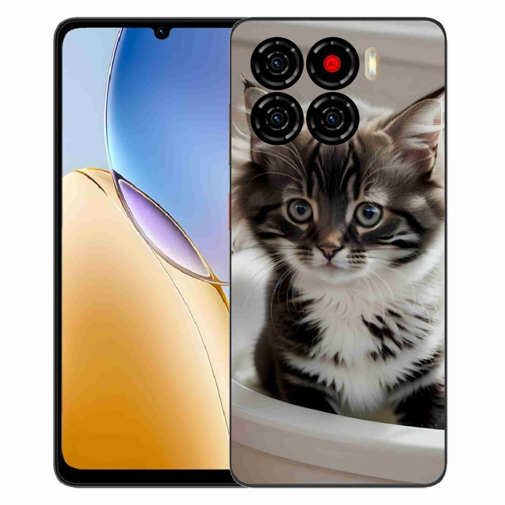 Gélový kryt mmCase na ZTE Blade A56 - zvedavé mačiatko