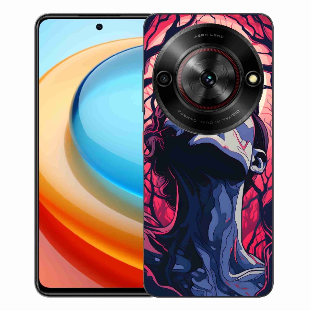 Gélový kryt mmCase na ZTE Blade A75 - abstraktná tvár