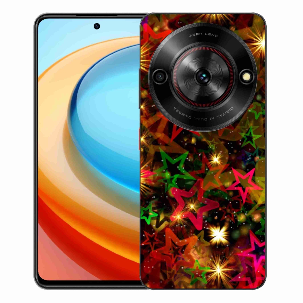 Gélový kryt mmCase na ZTE Blade A75 - farebné hviezdičky