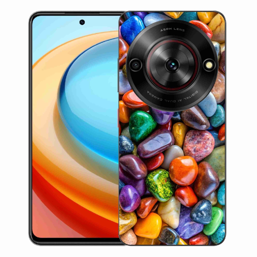Gélový kryt mmCase na ZTE Blade A75 - farebné kamienky