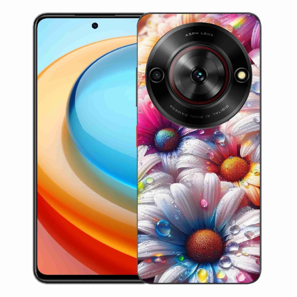 Gélový kryt mmCase na ZTE Blade A75 - farebné margaréty