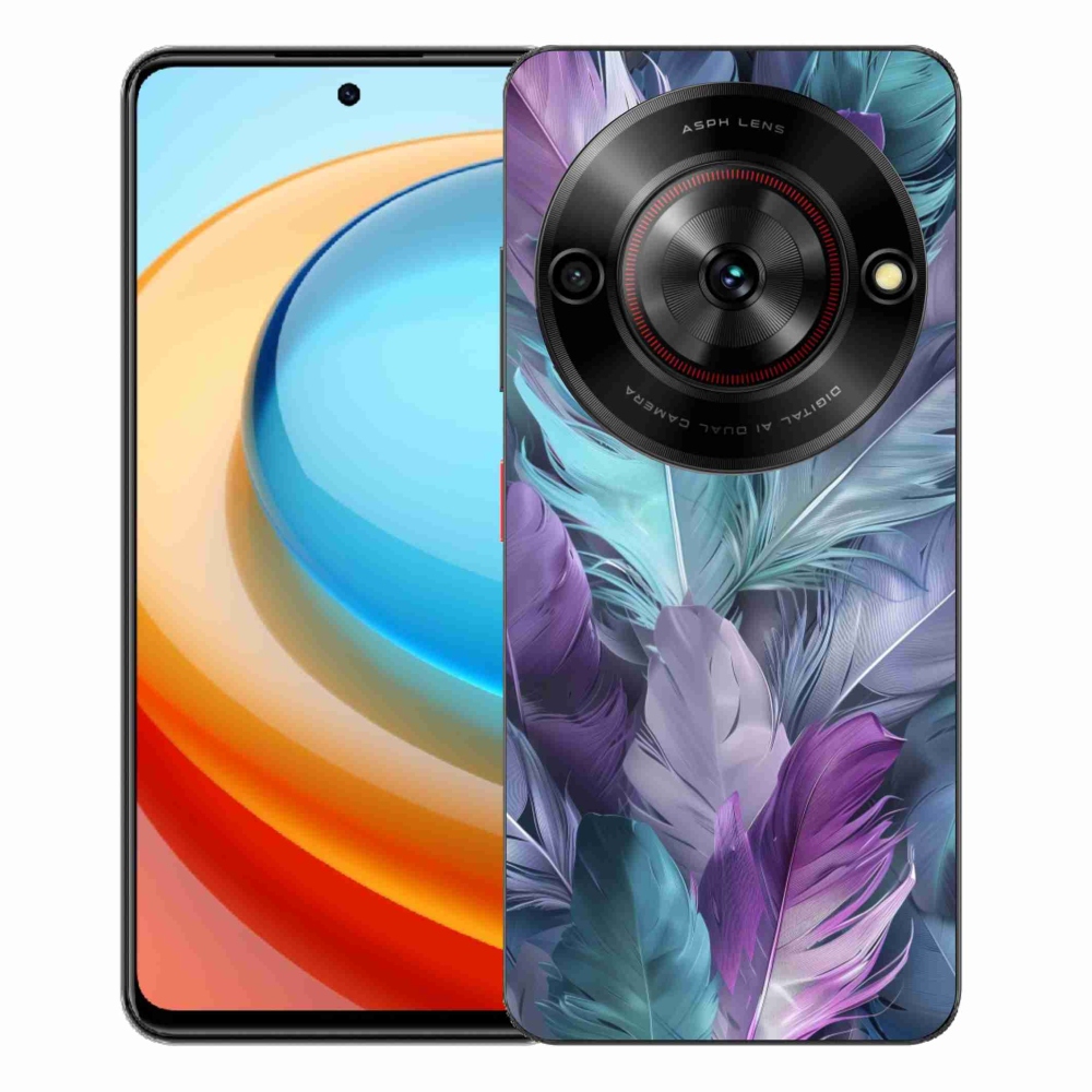 Gélový kryt mmCase na ZTE Blade A75 - farebné perie 2