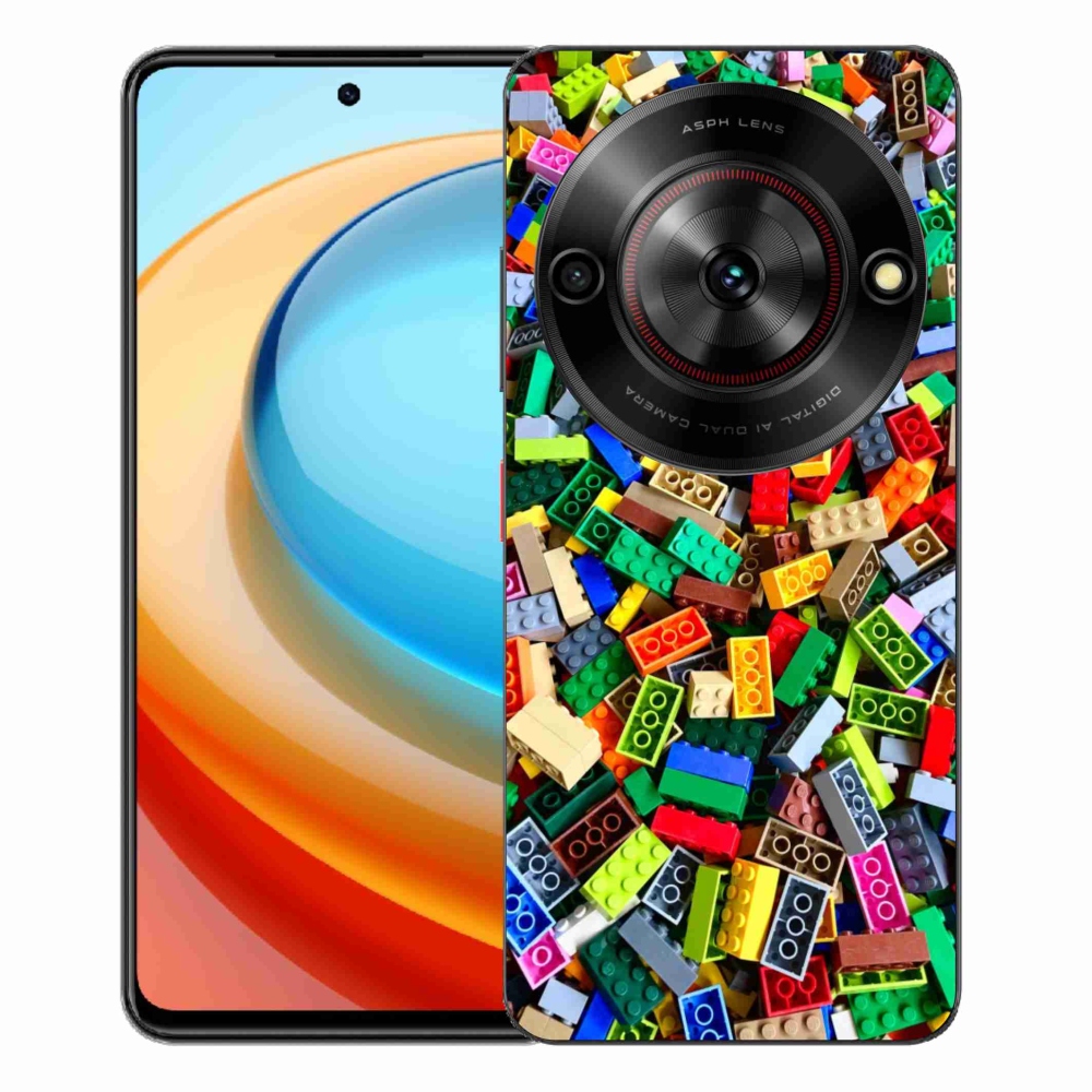Gélový kryt mmCase na ZTE Blade A75 - farebné stavebné kocky