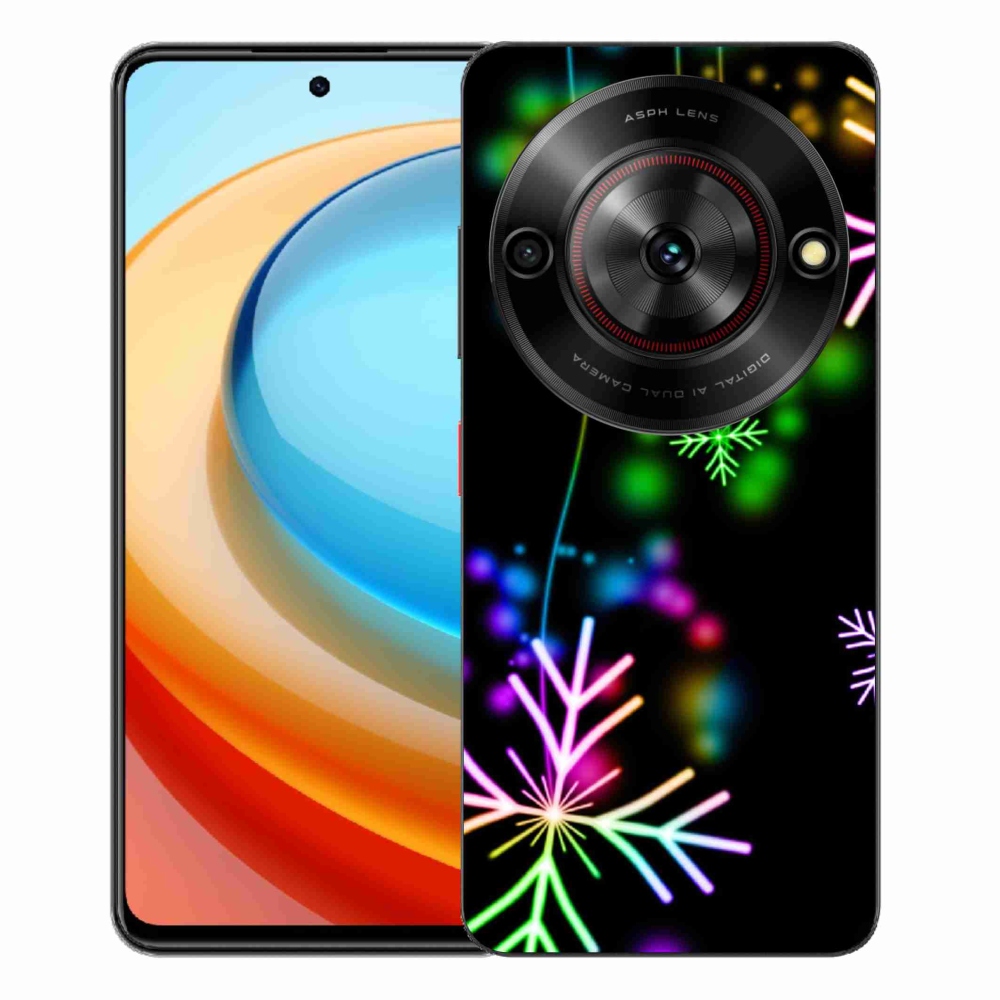 Gélový kryt mmCase na ZTE Blade A75 - farebné vločky
