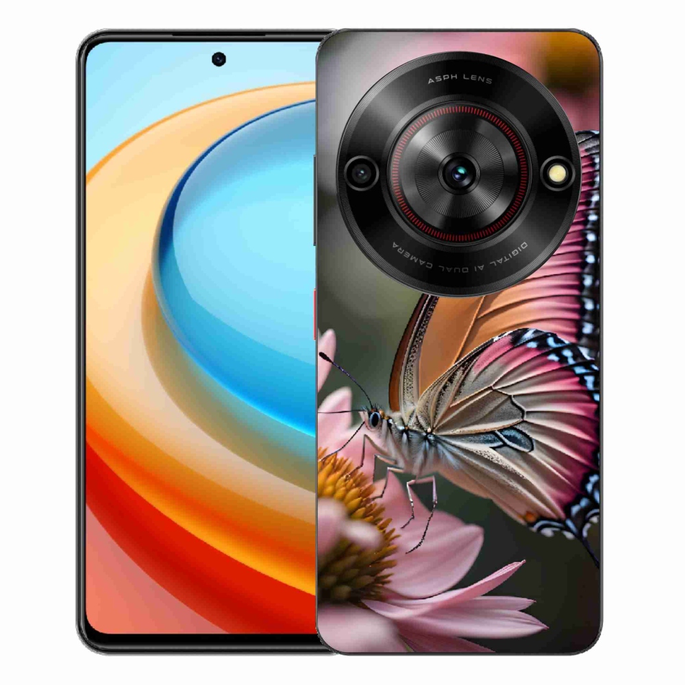 Gélový kryt mmCase na ZTE Blade A75 - farebný motýľ