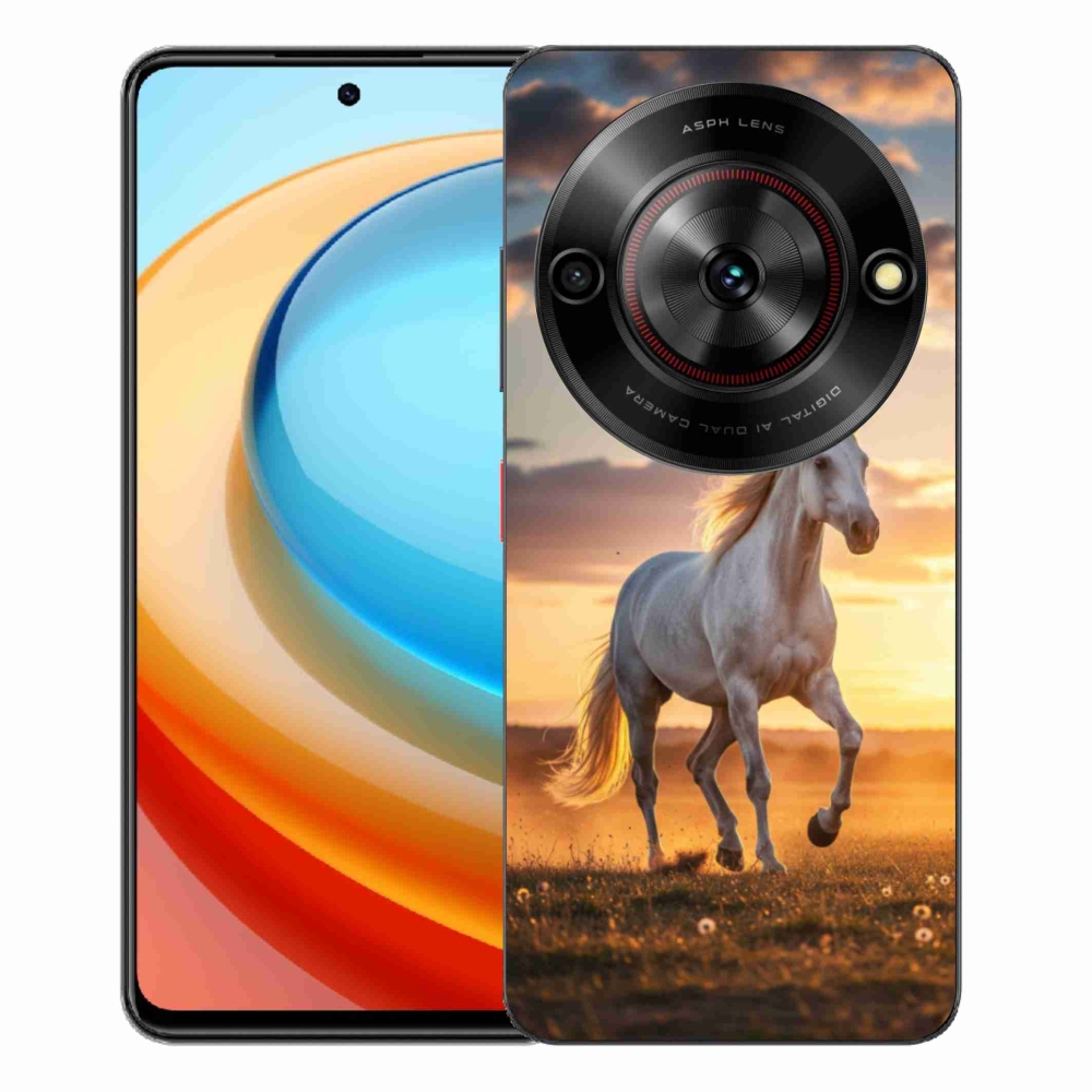 Gélový kryt mmCase na ZTE Blade A75 - bežiaci biely kôň 2