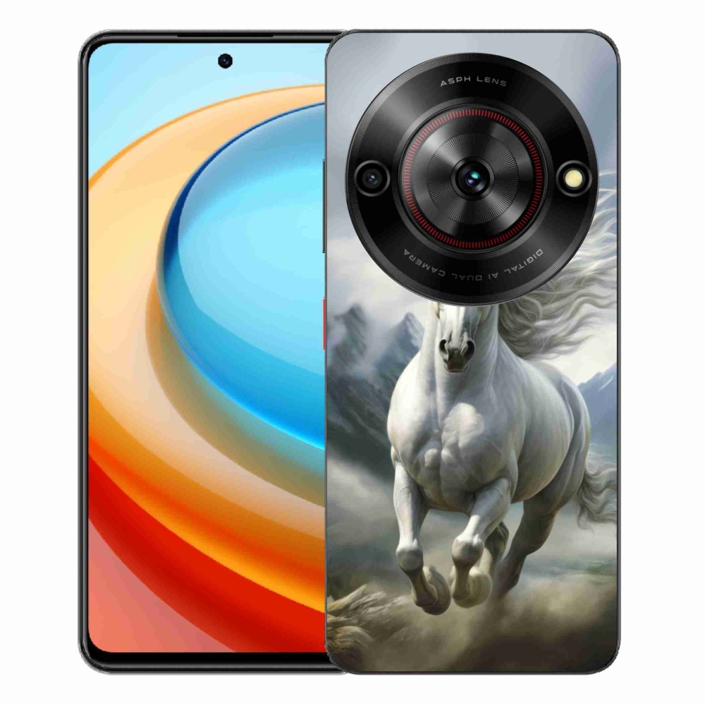 Gélový kryt mmCase na ZTE Blade A75 - bežiaci biely kôň 3